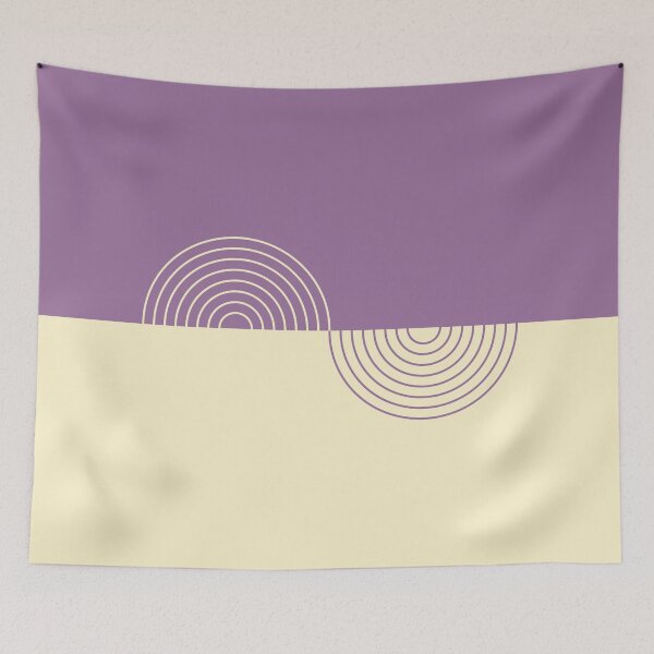 Item preview, The Continuum - Purple and Cream Minimalist Geometric designed and sold by artdocaj.