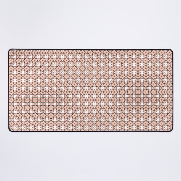 Item preview, Peach Geometric Floral Tile Pattern — Moroccan Star Repeat Print designed and sold by Zaya_art.