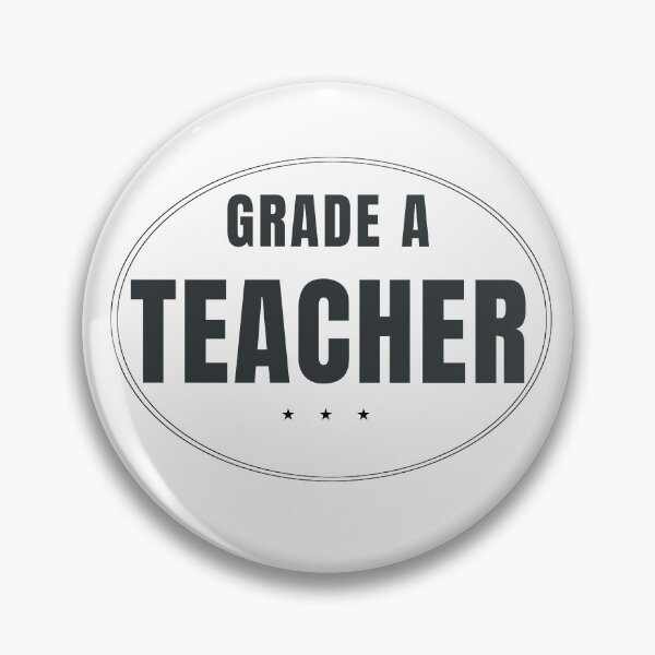 Item preview, Grade A Teacher | Premium Teacher Badge Design designed and sold by HeartAndArtShop.