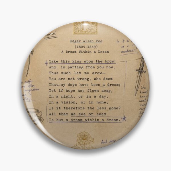 Item preview, Annotated Edgar Allan Poe Dark Academia Bookish Art designed and sold by ChamberOfBooks.