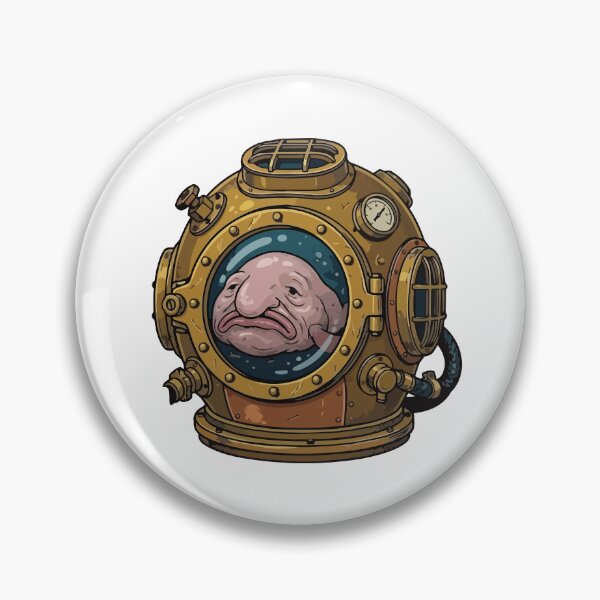 Item preview, Sad Blobfish Vintage Deep Sea Diving Helmet designed and sold by ArcApparel2020.