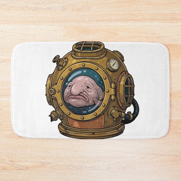 Item preview, Sad Blobfish Vintage Deep Sea Diving Helmet designed and sold by ArcApparel2020.