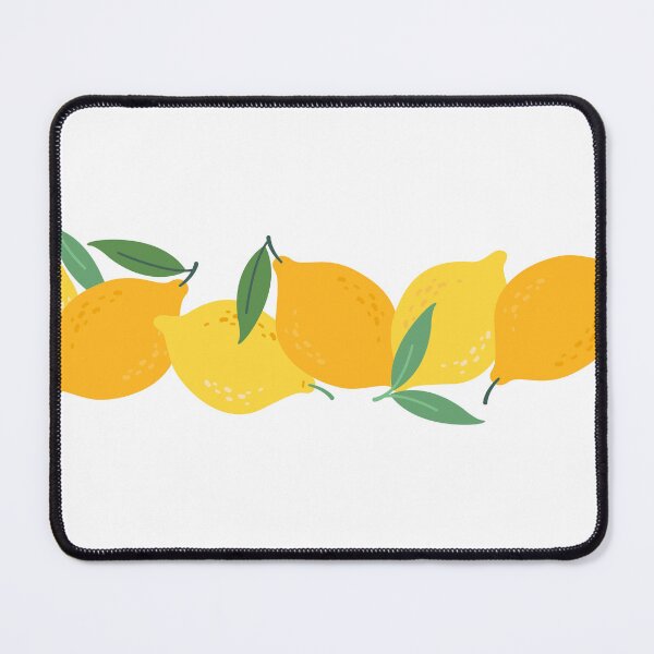 Item preview, Yellow lemons and green leaves border seamless pattern designed and sold by CHERRY--SHOP.