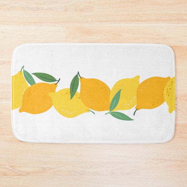 Item preview, Yellow lemons and green leaves border seamless pattern designed and sold by CHERRY--SHOP.
