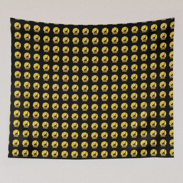 Item preview, Halloween Arched Black Cat Bats Full Moon Yellow Purple Classic Spooky Retro Graphic T-Shirt designed and sold by DERA RAY.
