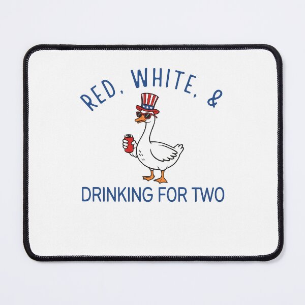 Item preview, Red White And Drinking For Two Pregnancy Fourth Of July Goose Couple Matching designed and sold by thefirstbroo.