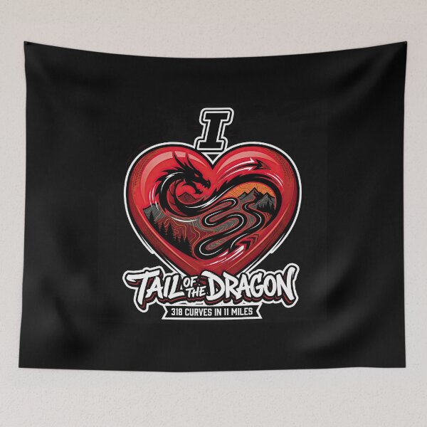 Item preview, Tail of the Dragon I Love Tail of the Dragon Motorcycle Lifestyle Graphic designed and sold by enzoade.