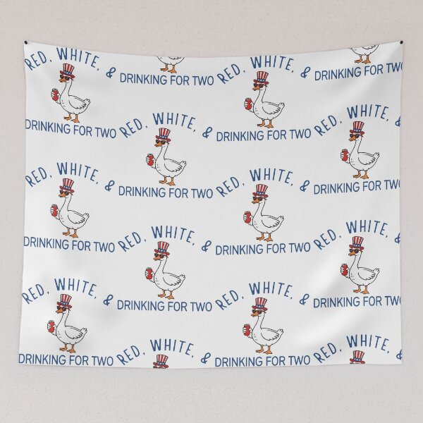 Item preview, Red White And Drinking For Two Pregnancy Fourth Of July Goose Couple Matching designed and sold by thefirstbroo.