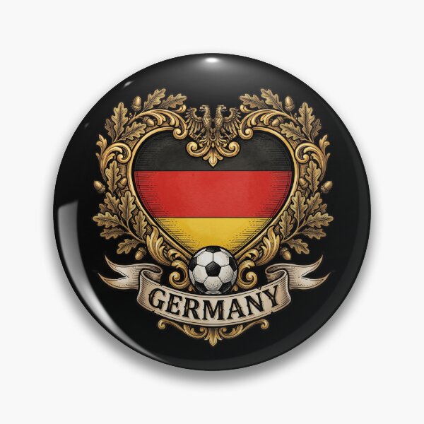 Item preview, Germany Heart Flag Golden Ornament — Soccer World Cup designed and sold by David Mateo ArtWorks.