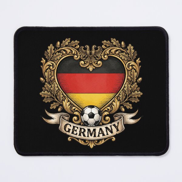 Item preview, Germany Heart Flag Golden Ornament — Soccer World Cup designed and sold by David Mateo ArtWorks.