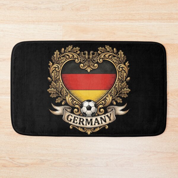 Item preview, Germany Heart Flag Golden Ornament — Soccer World Cup designed and sold by David Mateo ArtWorks.