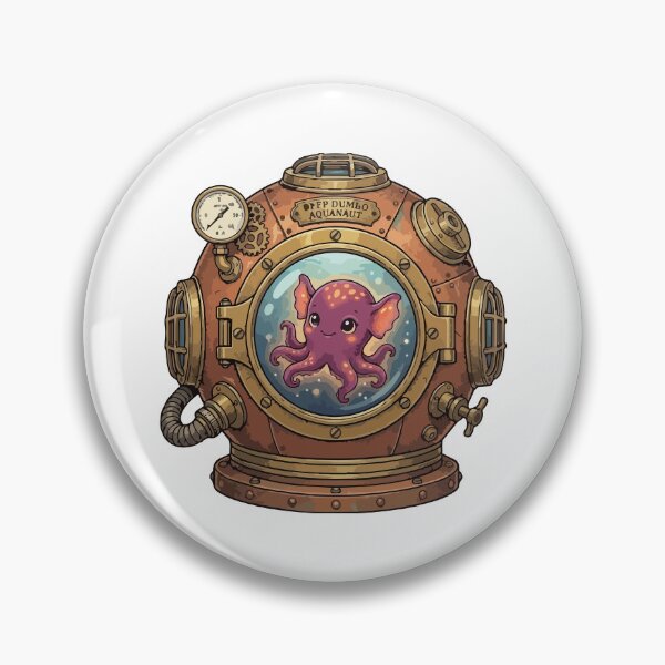 Item preview, Cute Dumbo Octopus Retro Ocean Diving Helmet designed and sold by ArcApparel2020.