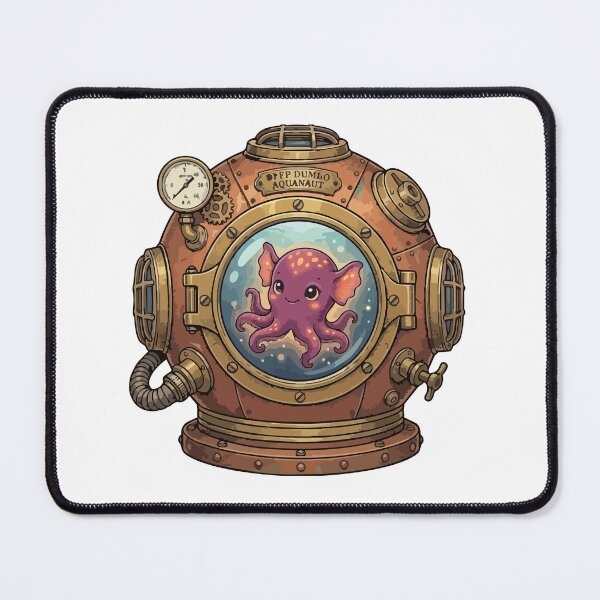 Item preview, Cute Dumbo Octopus Retro Ocean Diving Helmet designed and sold by ArcApparel2020.