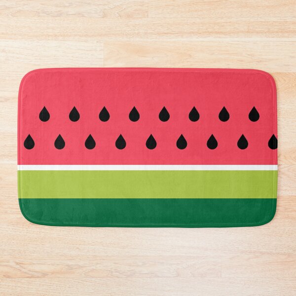 Item preview, Coral Pink Green Summer Watermelon Fruit Stripes designed and sold by HotHibiscus.