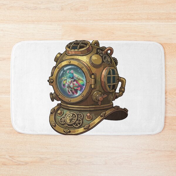Item preview, Rainbow Mantis Shrimp Steampunk Diving Helmet designed and sold by Arc2020.
