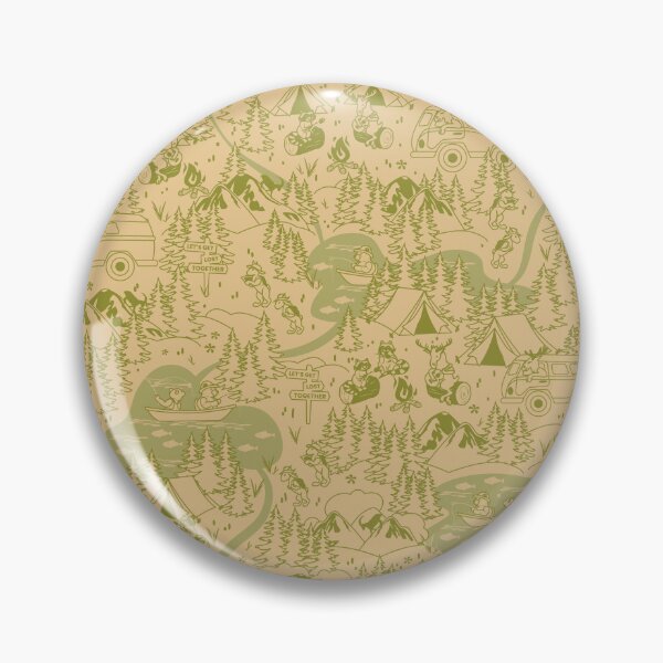 Item preview, Forest Camping Map Seamless Line Drawing Pattern  designed and sold by Melissa Plugge-Dekker.