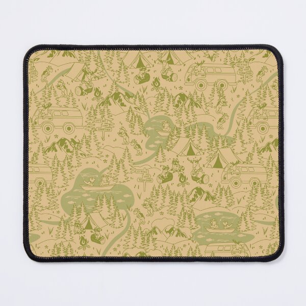 Item preview, Forest Camping Map Seamless Line Drawing Pattern  designed and sold by Melissa Plugge-Dekker.