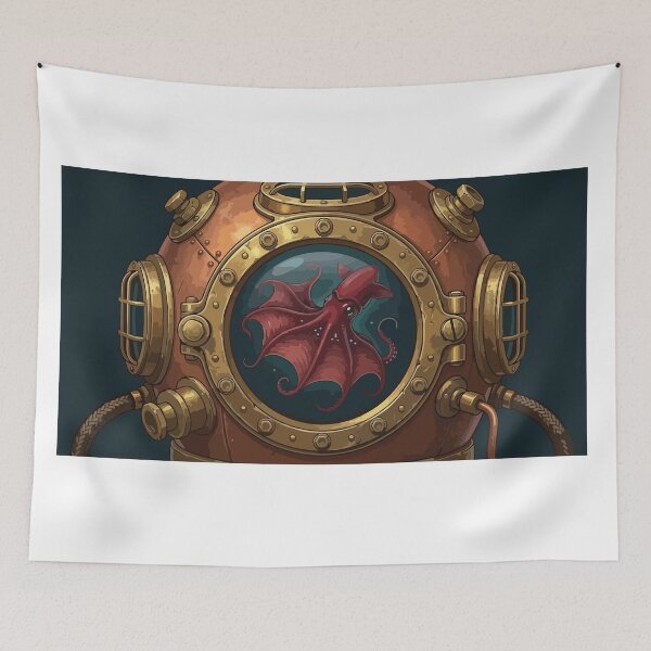 Item preview, Vampire Squid Vintage Steampunk Diving Dome designed and sold by Arc2020.