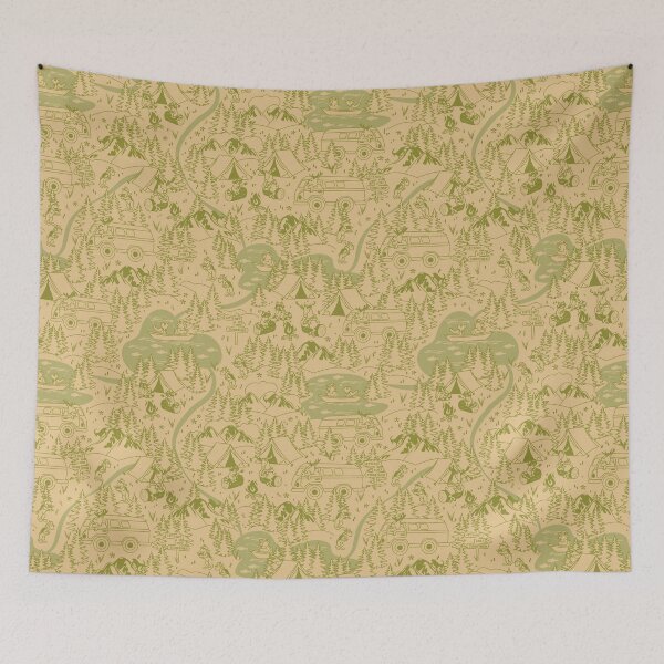 Item preview, Forest Camping Map Seamless Line Drawing Pattern  designed and sold by Melissa Plugge-Dekker.