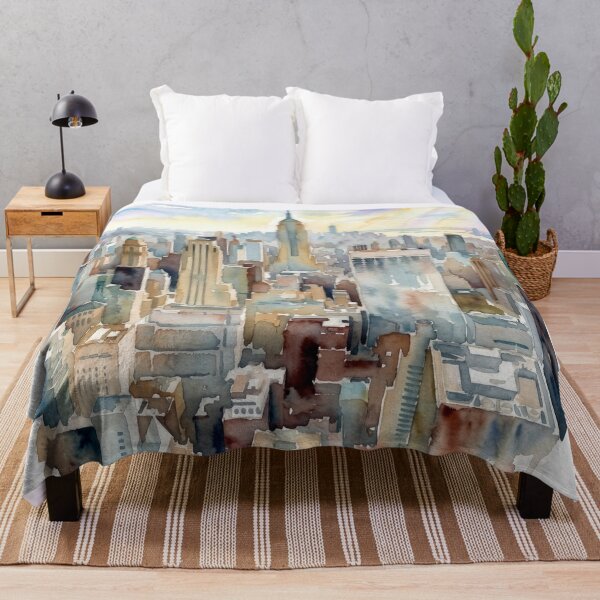 Item preview, Manhattan Aerial View New York City Watercolor designed and sold by caracatita75.