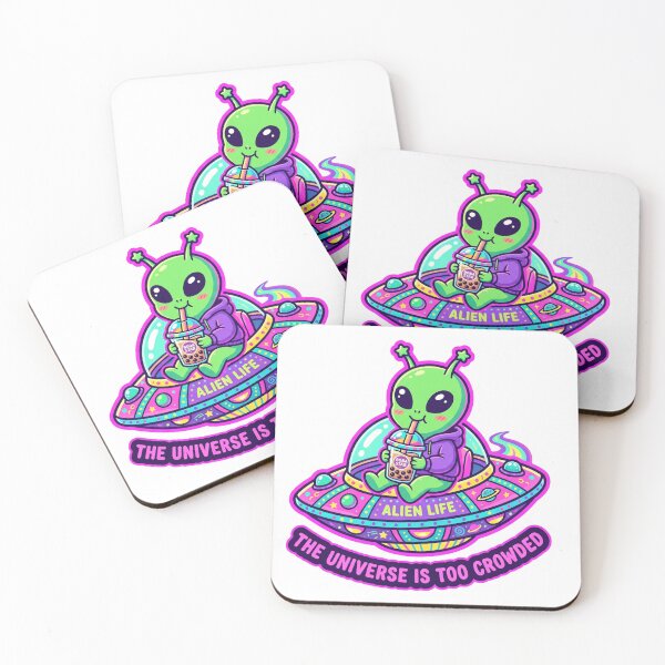Item preview, I Need My Space - Funny Retro UFO Alien Universe Is Too Crowded designed and sold by The Prompted Soul.