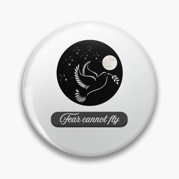 Item preview, Fear Cannot Fly Motivational Dove Vintage Aesthetic Graphic designed and sold by Art_IN_Design Pack.