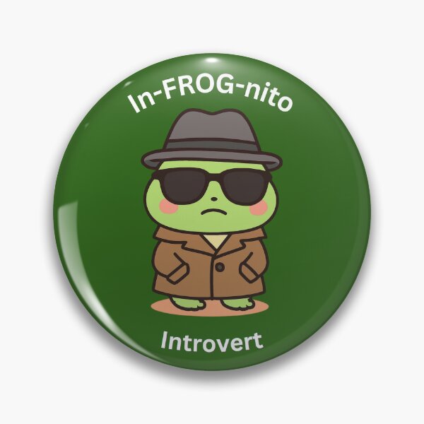 Item preview, Cute Introvert Frog [Rectangular Edition] designed and sold by Social Signals.