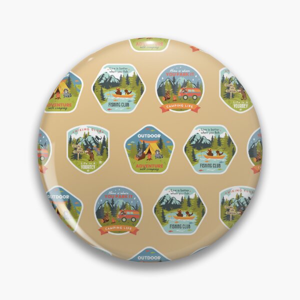 Item preview, Badges of Camping life displayed in rows  designed and sold by Melissa Plugge-Dekker.