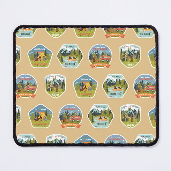 Item preview, Badges of Camping life displayed in rows designed and sold by Melissa Plugge-Dekker.