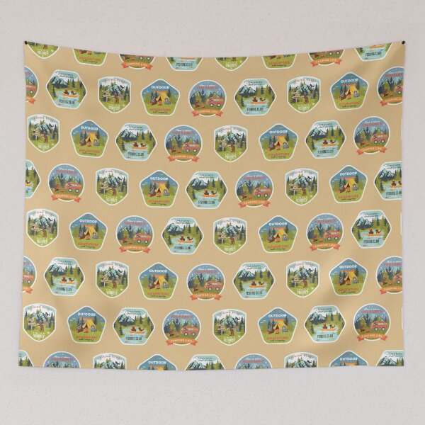 Item preview, Badges of Camping life displayed in rows  designed and sold by Melissa Plugge-Dekker.
