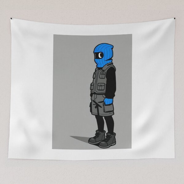 Item preview, Fashion - Man in Gray Puffer Vest Balaclava Cargo Streetwear Anime Variant 4 designed and sold by AnimeShin.