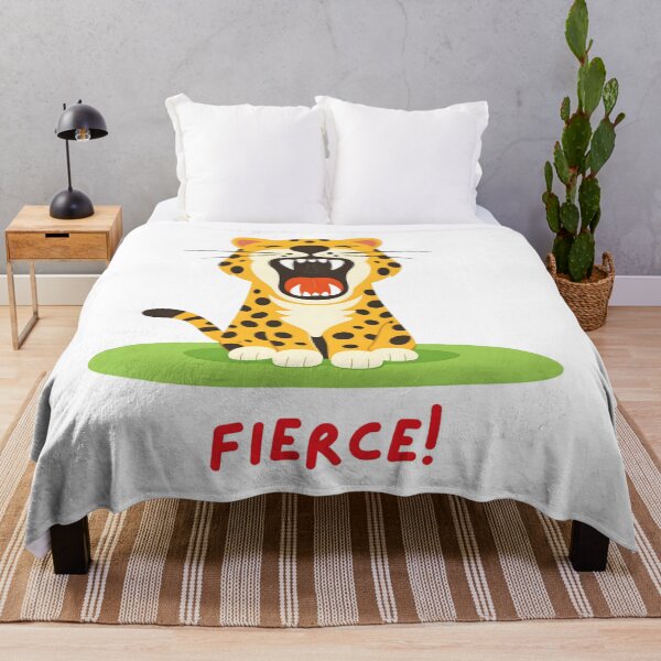 Item preview, Fierce Roaring Leopard Cartoon – Bold Jungle Animal Art designed and sold by ROARSOME DESiGNS.