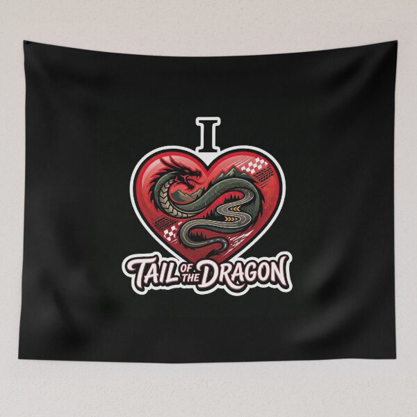 Item preview, Tail of the Dragon I Love Tail of the Dragon Epic Motorcycle Route Graphic designed and sold by enzoade.