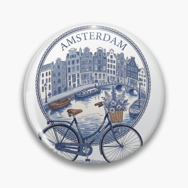 Item preview, Amsterdam Bicycle Canal Illustration designed and sold by jcsstore.
