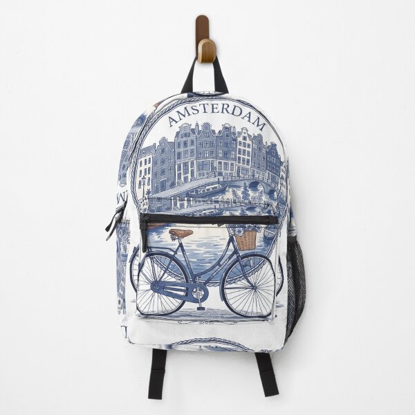 Item preview, Amsterdam Bicycle Canal Illustration designed and sold by jcsstore.