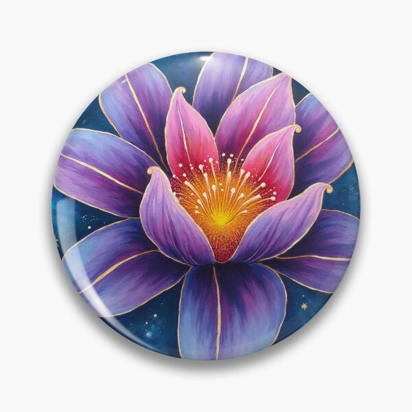 Item preview, Cosmic Lotus Radiance – Celestial Watercolor Starflower Illustration designed and sold by Dream Bloom Gallery.