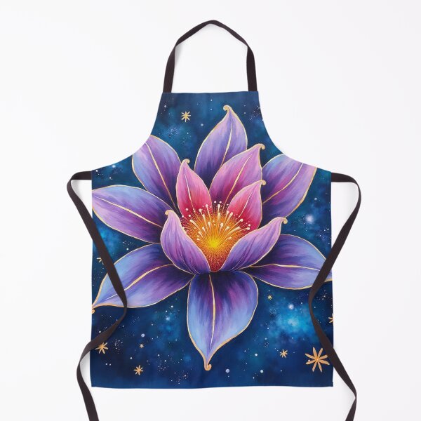 Item preview, Cosmic Lotus Radiance – Celestial Watercolor Starflower Illustration designed and sold by Dream Bloom Gallery.