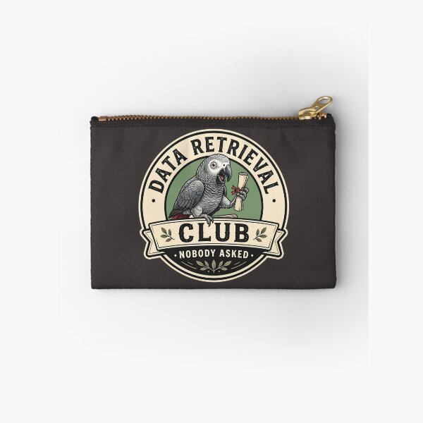 Item preview, Data Retrieval Club T-Shirt - Nobody Asked Grey Parrot Vintage Badge Logo Design  designed and sold by Halejo68.