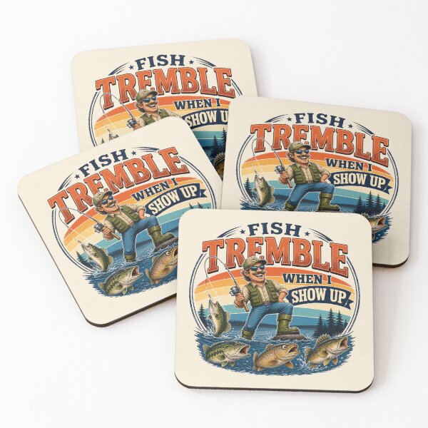 Item preview, Fish Tremble When I Show Up – Retro Fishing Humor Design for Anglers designed and sold by tareankush.