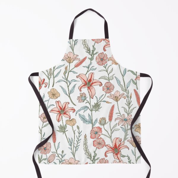 Item preview, Pastel Vintage Lily and Wildflower Pattern designed and sold by NuvoraNest.