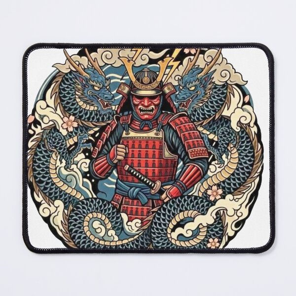 Item preview, #11 Dragon Samurai | Red Armor vs Blue Dragon designed and sold by FUJIYAMA-JAPAN-WORKS.