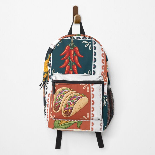 Item preview, Colorful Mexican Culture Tacos Skull Sombrero Art designed and sold by JMDesignHub.