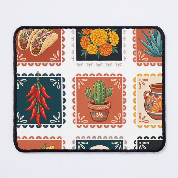 Item preview, Colorful Mexican Culture Tacos Skull Sombrero Art designed and sold by JMDesignHub.