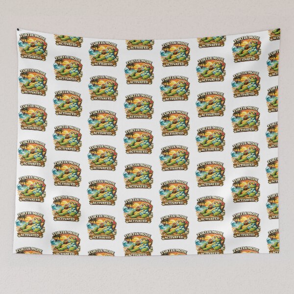 Item preview, Turtle Mode Activated – Chill Beach Vibes Sea Turtle Sticker designed and sold by Half Brain Labs.