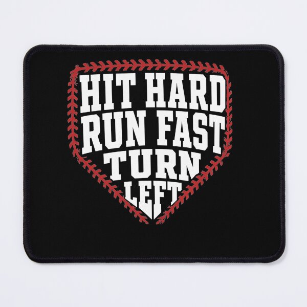 Item preview, Hit Hard Run Fast Turn Left Funny Baseball Softball Player designed and sold by clothesy7.