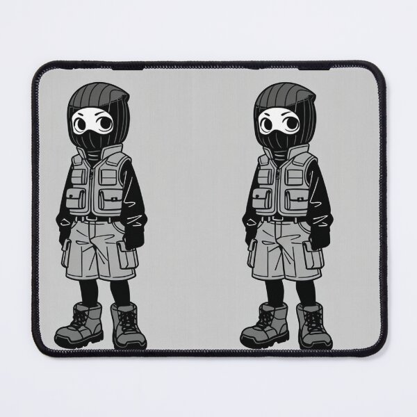 Item preview, Fashion - Man in Gray Puffer Vest Balaclava Cargo Streetwear Anime Variant 5 designed and sold by AnimeShin.