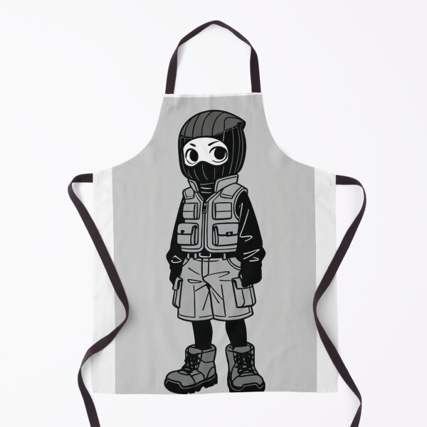 Item preview, Fashion - Man in Gray Puffer Vest Balaclava Cargo Streetwear Anime Variant 5 designed and sold by AnimeShin.