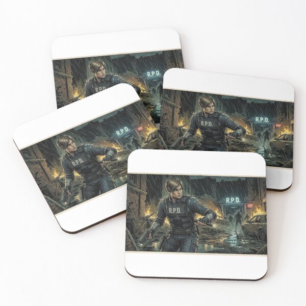 Item preview, Leon Kennedy RPD Comic Style Art designed and sold by stickershopsss.
