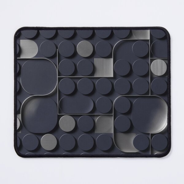 Item preview, Dark Metallic Circular and Square Tiles designed and sold by IntelliMindDesigns.