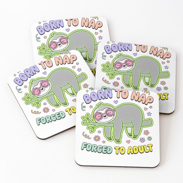 Item preview, Born To Nap Forced To Adult Sloth Funny Nap Lover designed and sold by JMDesignHub.